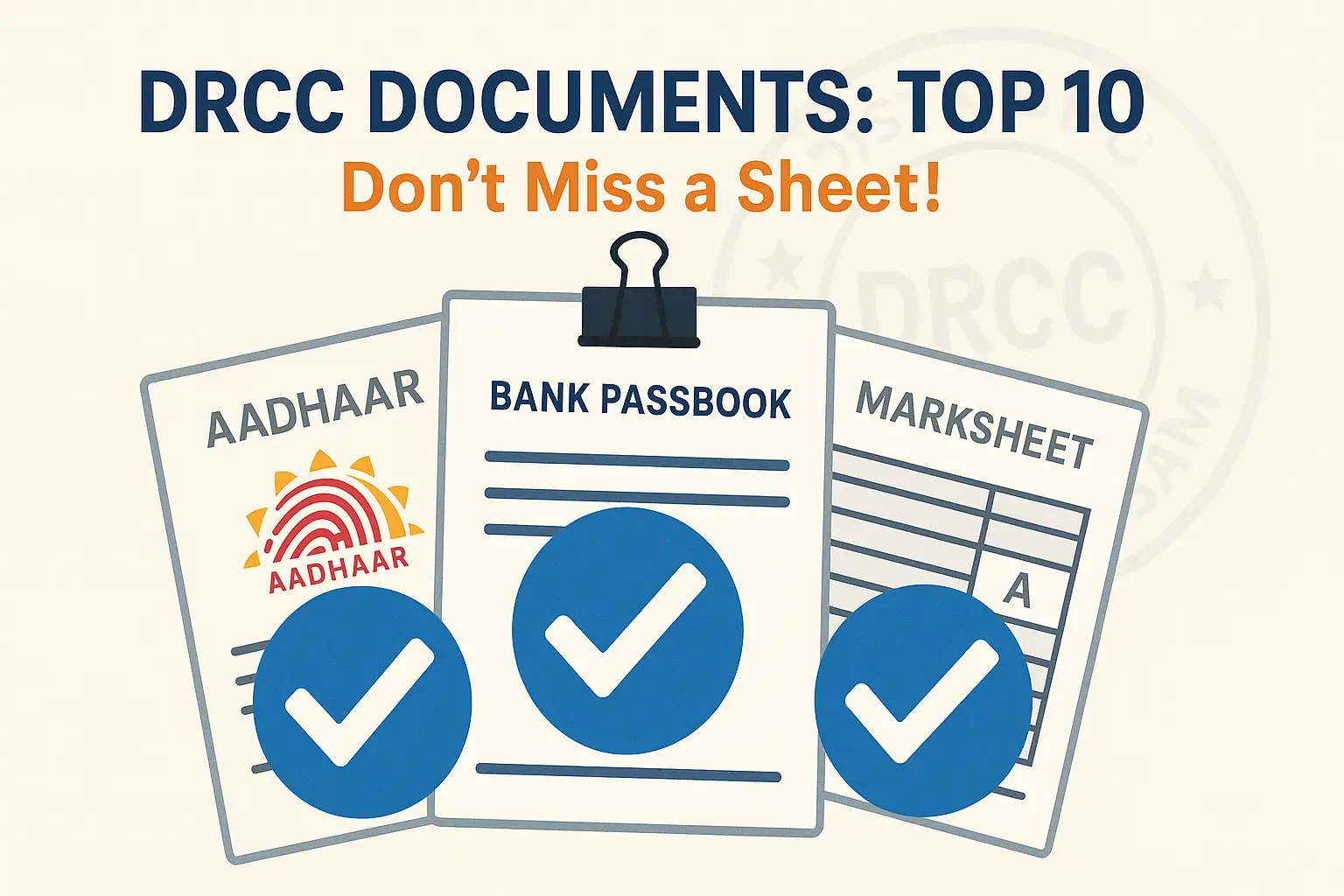 op 10 Documents You Must Carry to DRCC for MNSSBY Verification(Field-tested list for July 2025)